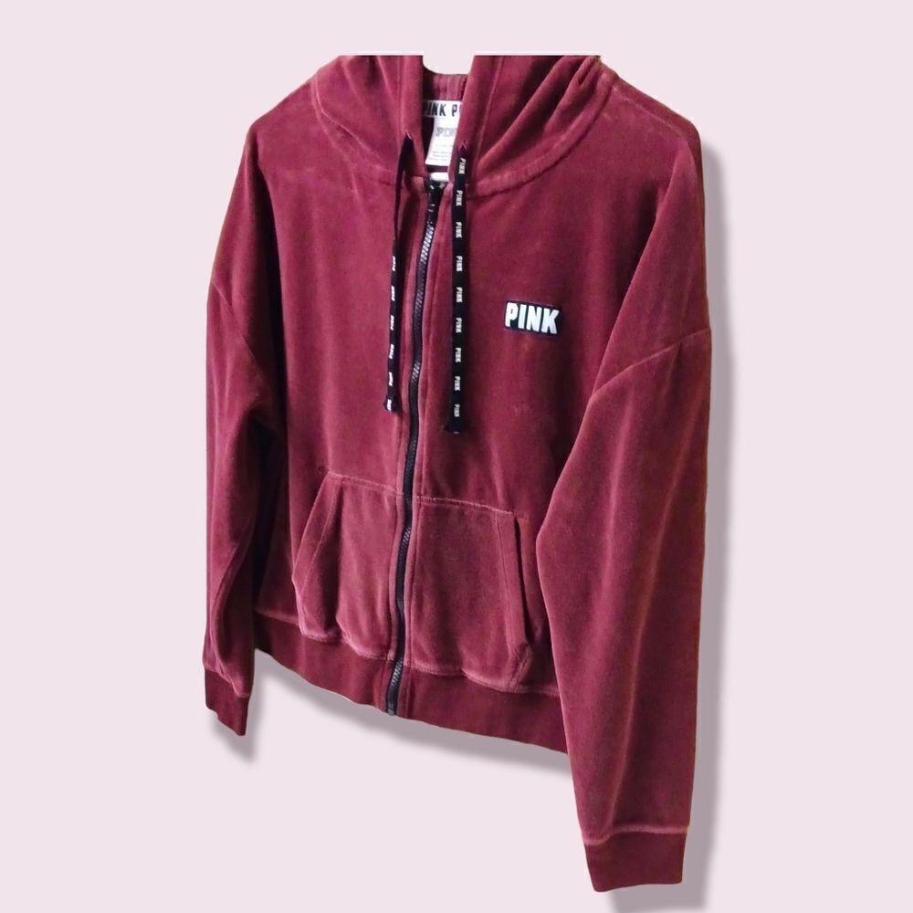 PINK VICTORIA SECRET Velour Light Weight Warm Jacket. - Picture 4 of 11